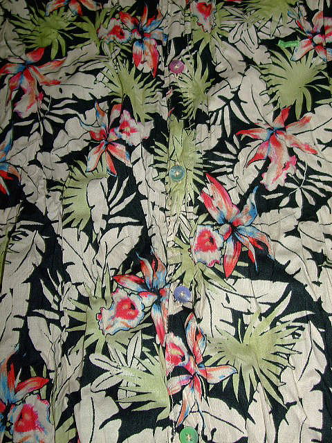 GAS SHIRTS Thema.SM04 Item.SHIRTS Style No.151098 Material No.076126 STYLE NAME.ANDREW CORE/S MIX STRETCH FLOWER PRINT Color.0200 BLACK