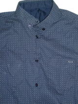 GAS Thema.WI03 Item.SHIRTS Style No.151120 Material No.076133 STYLE NAME.FLIX/S REV. Length. Color.0538 BLUE BLACK